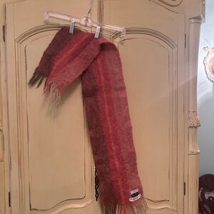 VINTAGE MOHAIR SCARF earthy peach tones made in w Germany for Jordan Marsh